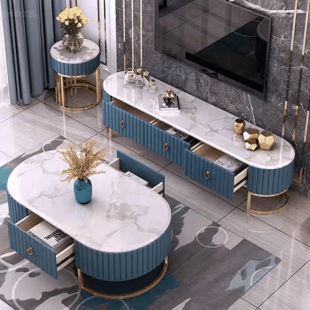 ميز TV مع طاولة وسطية