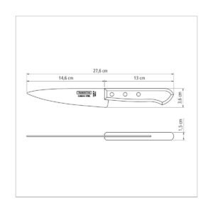Alternative view of سكين الأضاحي بشفرة من الفولاذ الكربوني ومقبض خشبي مقاس 6 انش Tramontina