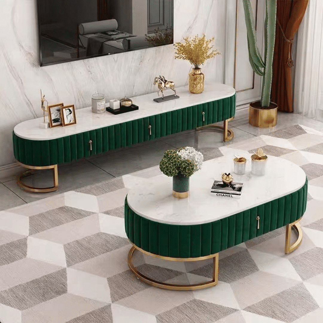 ميز TV مع طاولة وسطية