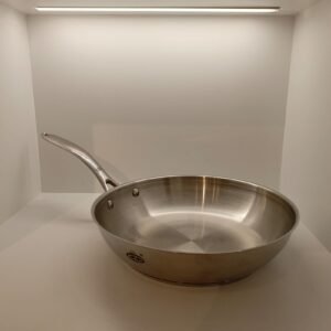 مقلاة ستانلس ستيل مقاس 24 سم سعة 2.5 لتر kzpco