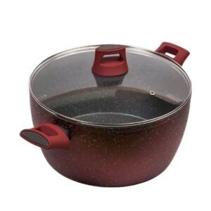 قدر طبخ كرانيت 22 سم احمر اللون Kroff