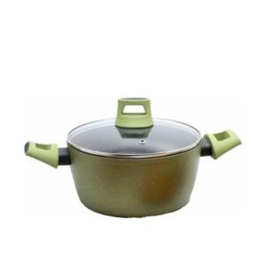 قدر طبخ كرانيت 28 سم زيتوني اللون Kroff