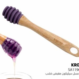 عصا عسل سيليكون يدة خشب