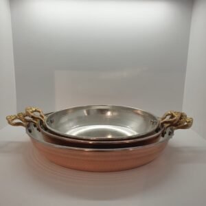 طقم مقالي 3 قطع مصنوع من النحاس النقي