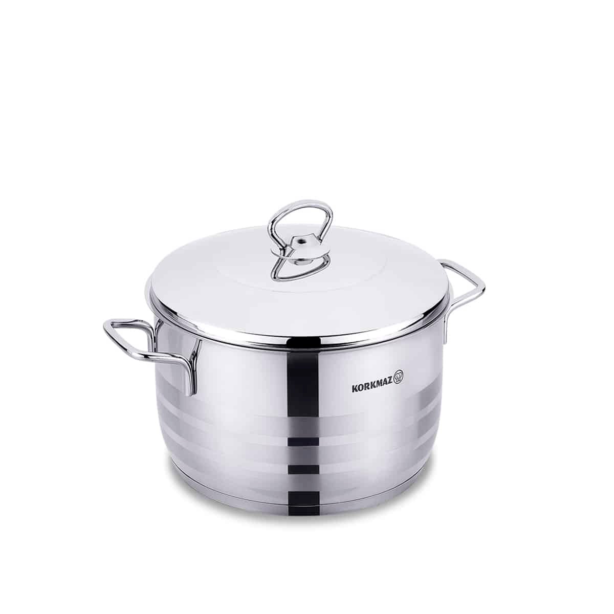 قدر ستانلس ستيل 18/10 استرا 20 سم 3.7 لتر korkmaz