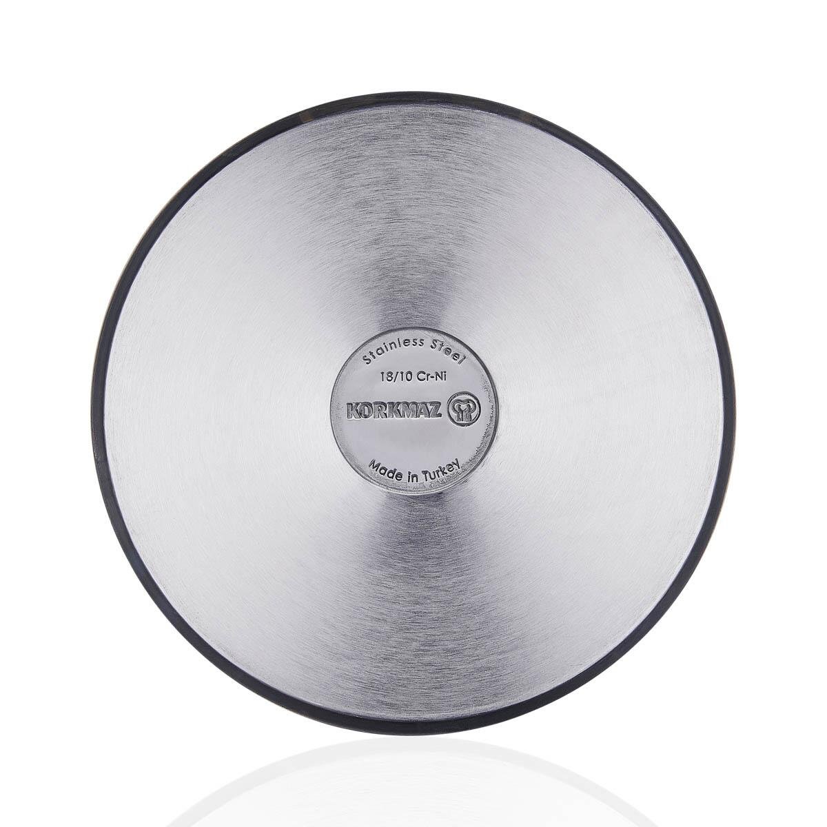 قدر Mega ستانلس ستيل 18/10 مقاس 28 سم korkmaz - الصورة 3