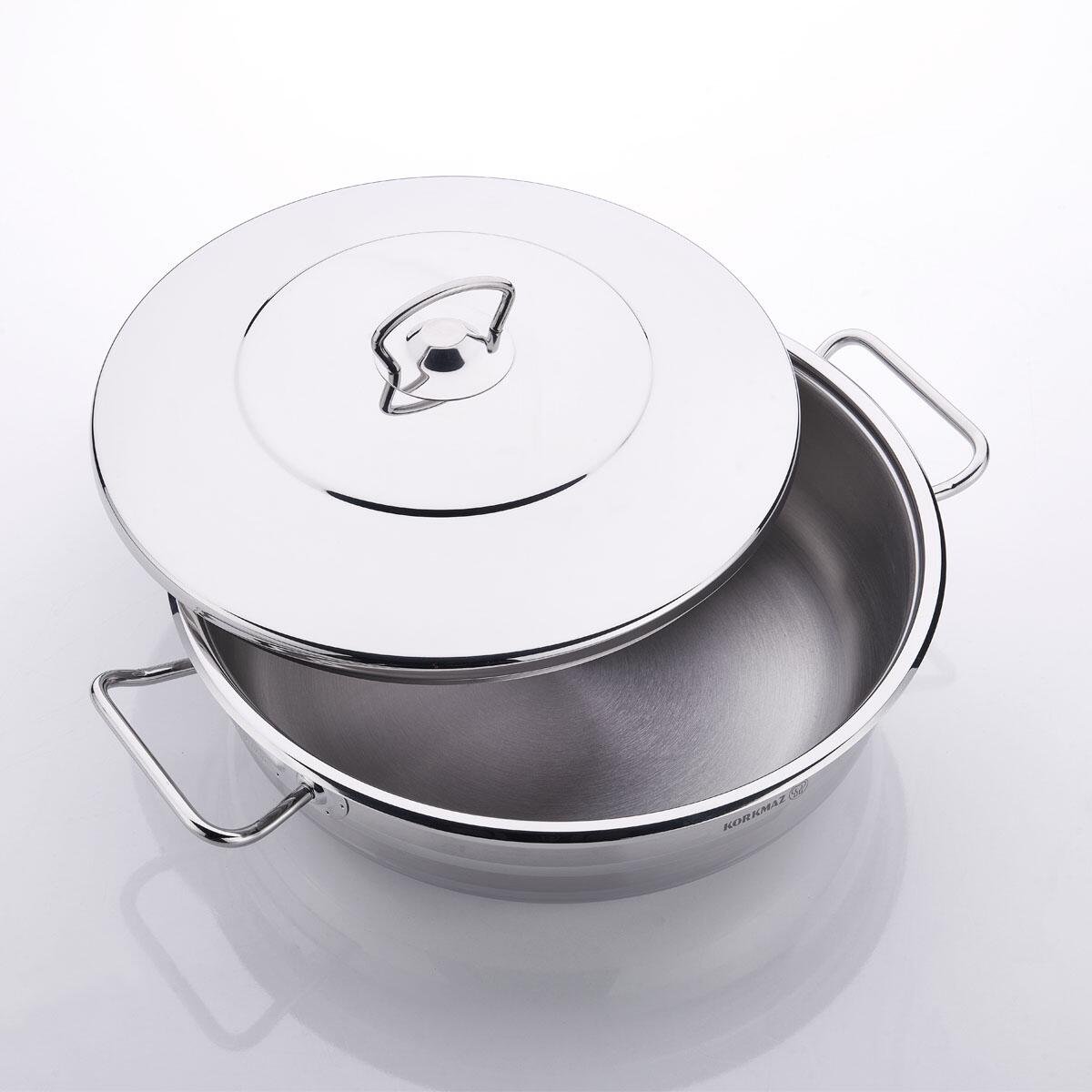 قدر Mega ستانلس ستيل 18/10 مقاس 28 سم korkmaz - الصورة 2