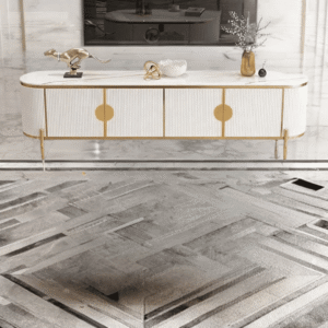 ميز tv  لون ابيض