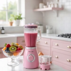 Silver Cook Glass Blender + Grinder - خلاط +طاحونة زجاج سلفر كوك