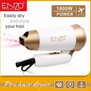 Enzo Foldable Travel Hair Dryer - مجفف شعر سفر قابل للطي
