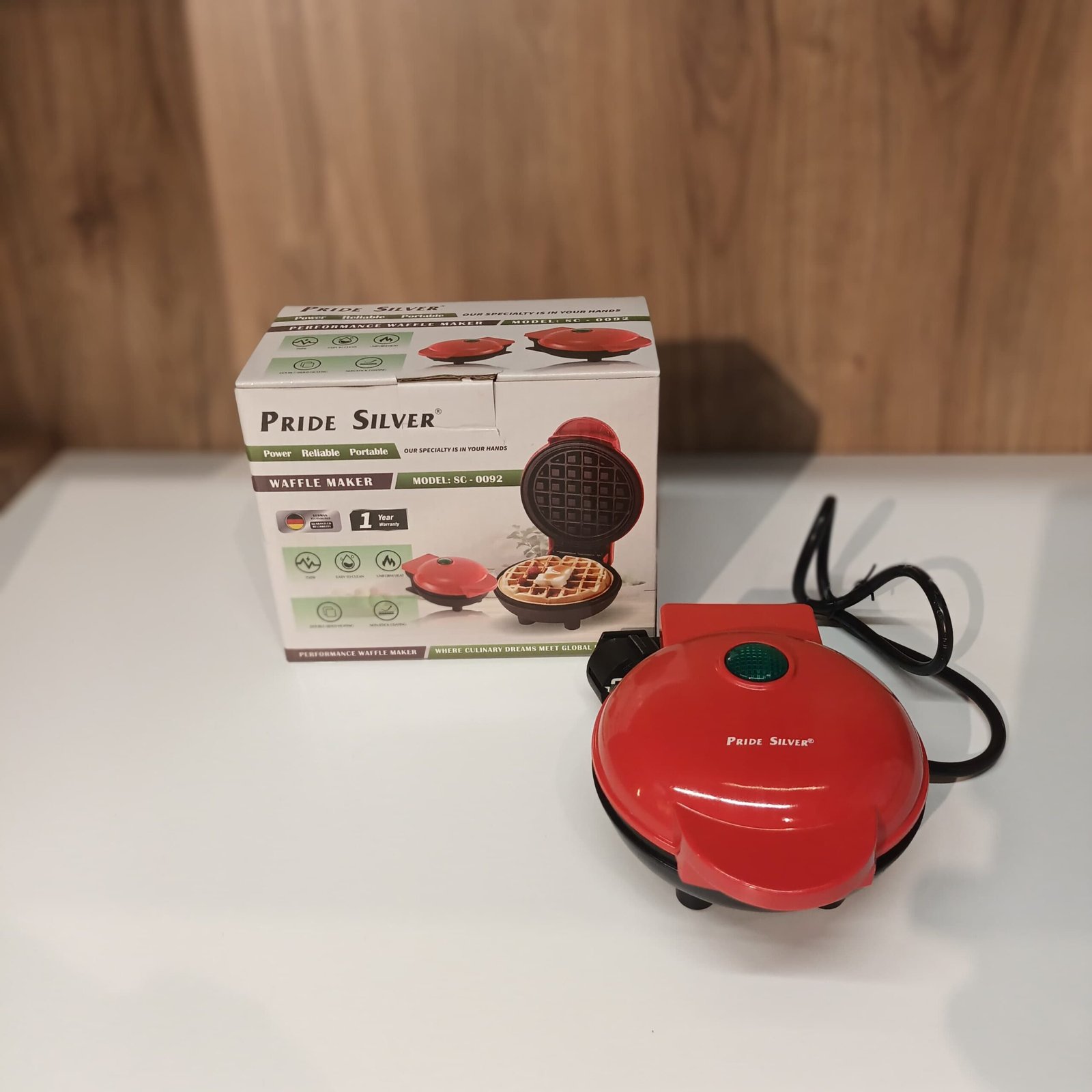 Pride Silver Waffle Maker SC-0092- صانعة وافل برايد سيلفر