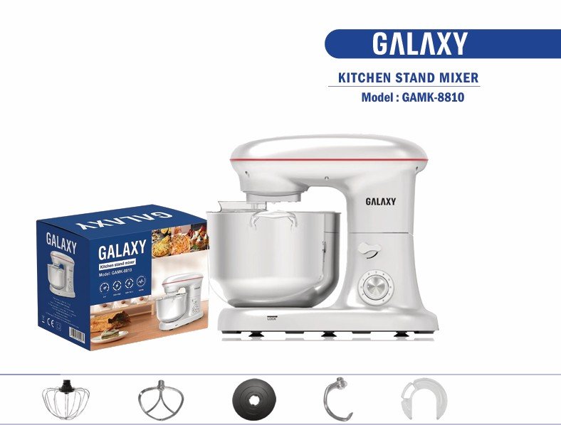 KITCHEN STAND MIXER GALAXY GAMK-8810 - عجانة 10 لتر