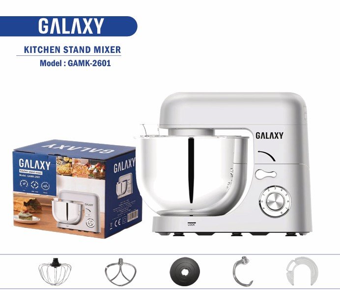 KITCHEN STAND MIXER GALAXY GAMK-2601 - عجانة 7 لتر