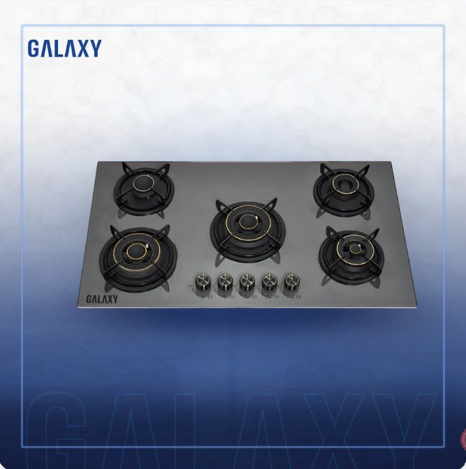 طباخ بلت ان زجاج 90 سم رصاصي - GALAXY Built-in Glass Cooker, 90cm, Gray GAG-94
