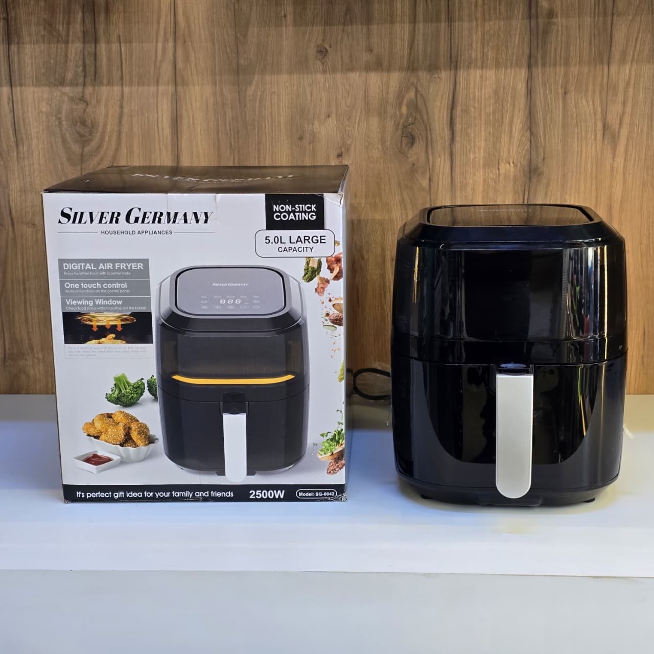 5L Touch Air Fryer Silver Germany SG-0042 - قلاية هوائية 5 لتر لمس سلفر جرمني