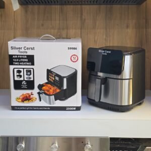 air fryer with tablet screen Sliver Cerst 59986 - قلاية هوائية شاشة تاب سليفر كرست