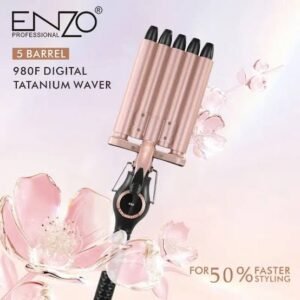 Enzo quintuple Hair Curling Iron EN-1970 - ﻛﺎﻭﻳﺔ ﺗﻤﻮﻳﺞ ﺍﻟﺸﻌﺮ ﺍﻟﺨﻤﺎﺳﻲ انزو